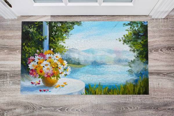 Summer Lake Cottage Porch Floor Sticker