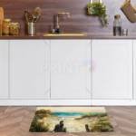 Summertime at the Beach with Seagulls Floor Sticker