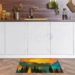 Colorful Trees in the Sunset Floor Sticker