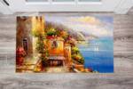 Beautiful Harbor View in Greece Floor Sticker