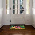 Cute American Barn in a Sunflower Field Floor Sticker