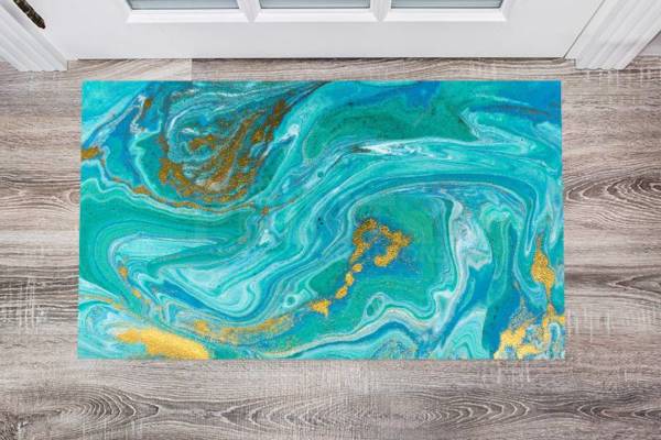 Beautiful Bright Marble Pattern Floor Sticker