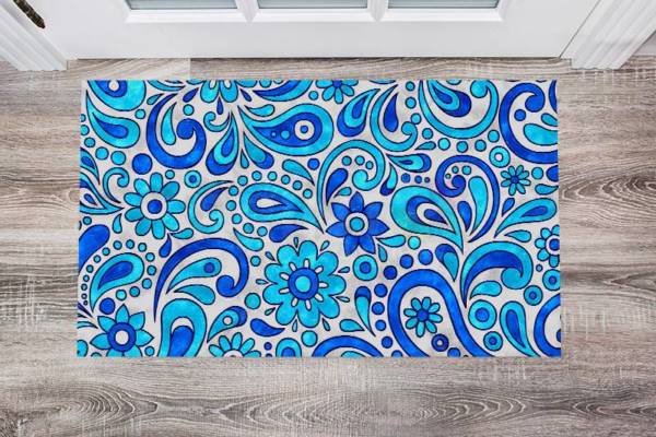 Beautiful Folk Ethnic Native Boho Paisley Design #19 Floor Sticker