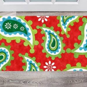 Beautiful Folk Ethnic Native Boho Paisley Design #22 Floor Sticker