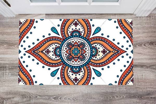 Beautiful Ethnic Bohemian Colorful  Mandala Design Floor Sticker