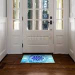 Beautiful Ethnic Blue and White Mandala Design Floor Sticker