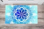 Beautiful Ethnic Blue and White Mandala Design Floor Sticker