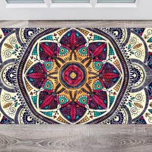 Beautiful Ethnic Native Boho Colorful Mandala Design #8 Floor Sticker