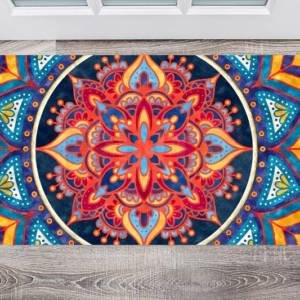 Beautiful Ethnic Native Boho Colorful Mandala Design #10 Floor Sticker