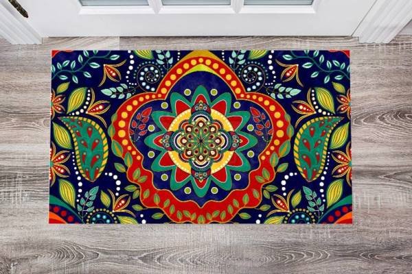 Beautiful Ethnic Native Boho Colorful Mandala Design #12 Floor Sticker