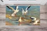 Seagulls at the Beach Floor Sticker