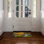 Waterfall in the Sunset Floor Sticker