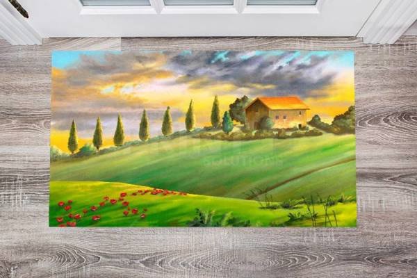 Rural Tuscany Landscape Floor Sticker