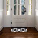 3136-black-and-white-buffalo-plaid-pattern-floor-sticker Black and White Buffalo Plaid Pattern Floor Sticker