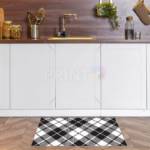 3136-black-and-white-buffalo-plaid-pattern-floor-sticker-decal Black and White Buffalo Plaid Pattern Floor Sticker