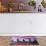 3137-purple-sunset-floor-sticker-decal Purple Sunset Floor Sticker