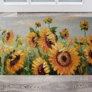 Beautiful Summer Sunflowers Floor Sticker