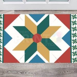Beautiful Farmhouse Quilt Patchwork Design #2 Floor Sticker