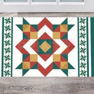 Beautiful Farmhouse Quilt Patchwork Design #3 Floor Sticker