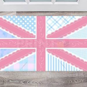 British Union Jack Patchwork Flag #2 Floor Sticker