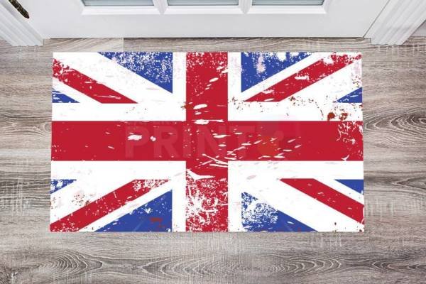 Grungy Union Jack British Flag Floor Sticker