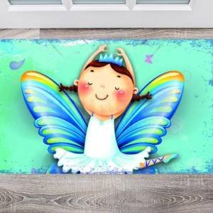 Cute Little Dancing Butterfly Fairy Floor Sticker