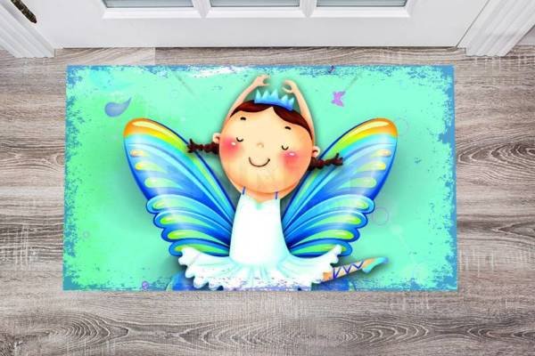 Cute Little Dancing Butterfly Fairy Floor Sticker
