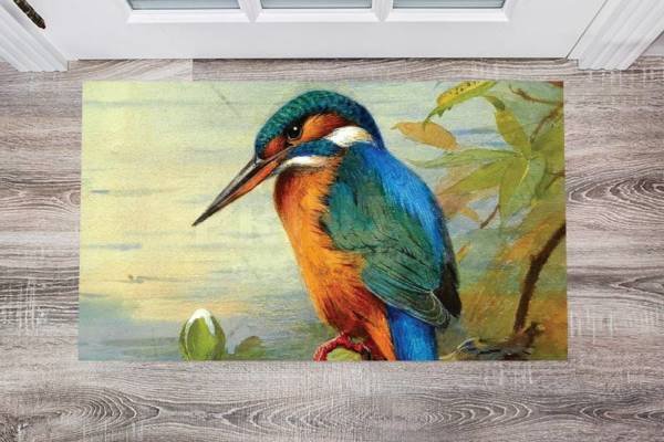 Beautiful Kingfisher Above the Pond Floor Sticker