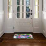 Colorful Folk Bird and Flowers Floor Sticker