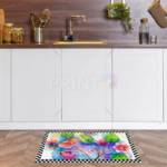 Colorful Folk Bird and Flowers Floor Sticker