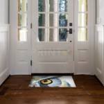 Beautiful Horned Owl Head Floor Sticker