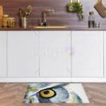 Beautiful Horned Owl Head Floor Sticker