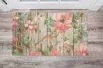 Rustic Flowers on Wood Pattern #1 Floor Sticker