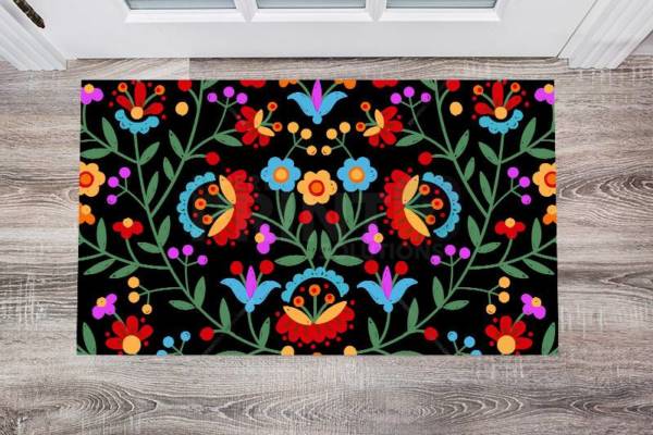 4374-easter-european-bohemian-folk-flowers-floor-sticker-decor Easter European Bohemian Folk Flowers Floor Sticker