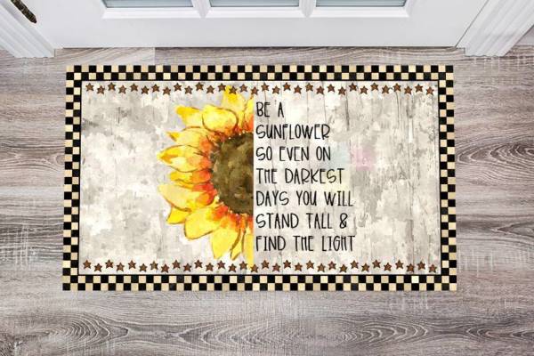 Rustic Sunflower Quote Floor Sticker