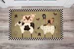 Country Farmhouse Stacked Animals Floor Sticker