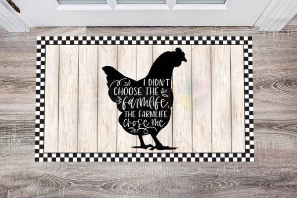 Farmhouse Chicken Silhouette Floor Sticker