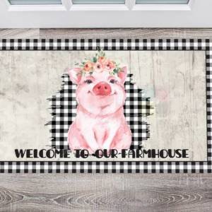 Cute Farmhouse Piglet Floor Sticker