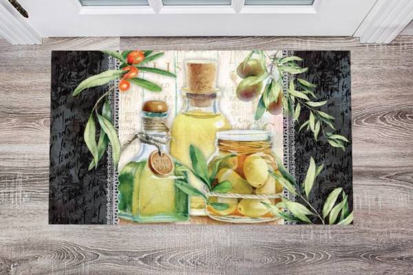 Beautiful Kitchen Design with Olives #3 Floor Sticker