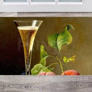 Still Life with Champagne Flute Floor Sticker