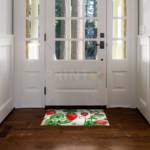 Strawberries on Wood Pattern Floor Sticker