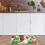 Strawberries on Wood Pattern Floor Sticker
