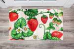 Strawberries on Wood Pattern Floor Sticker