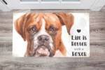 Life is Better with a Boxer Floor Sticker