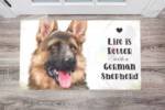 Life is Better with a German Shepherd Floor Sticker