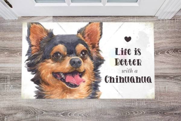 Life is Better with a Chihuahua Floor Sticker