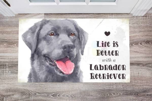 Life is Better with a Labrador Floor Sticker