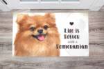 Life is Better with a Pomeranian Floor Sticker