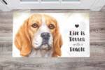 Life is Better with a Beagle Floor Sticker