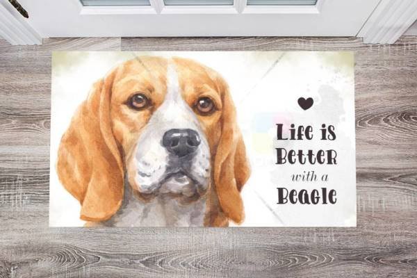 Life is Better with a Beagle Floor Sticker